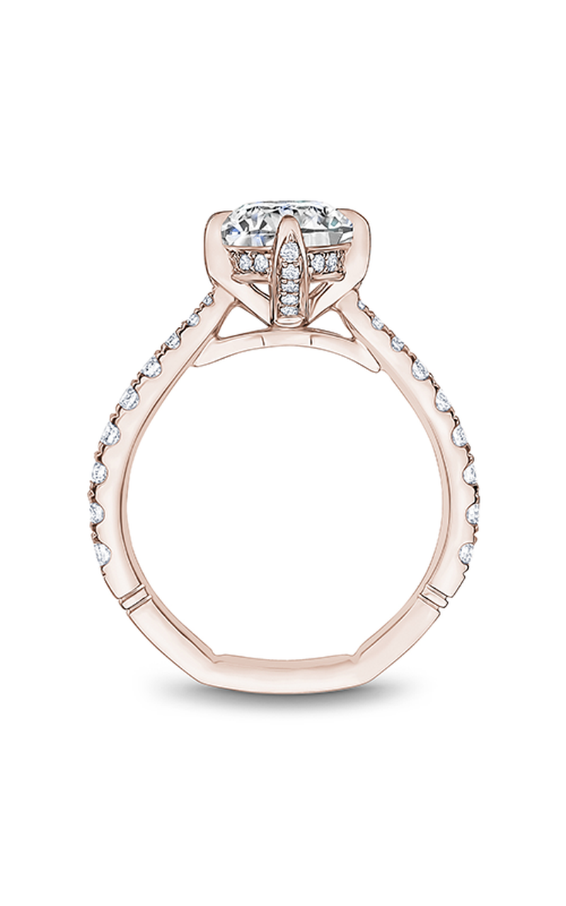 18K Rose Gold Atelier Sidestone Oval Engagement Ring