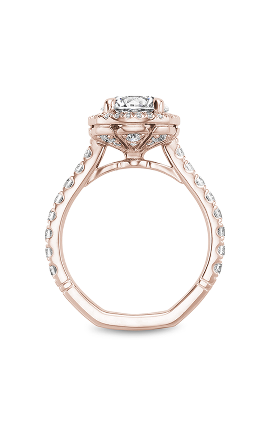 18K Rose Gold Atelier Halo Round Engagement Ring