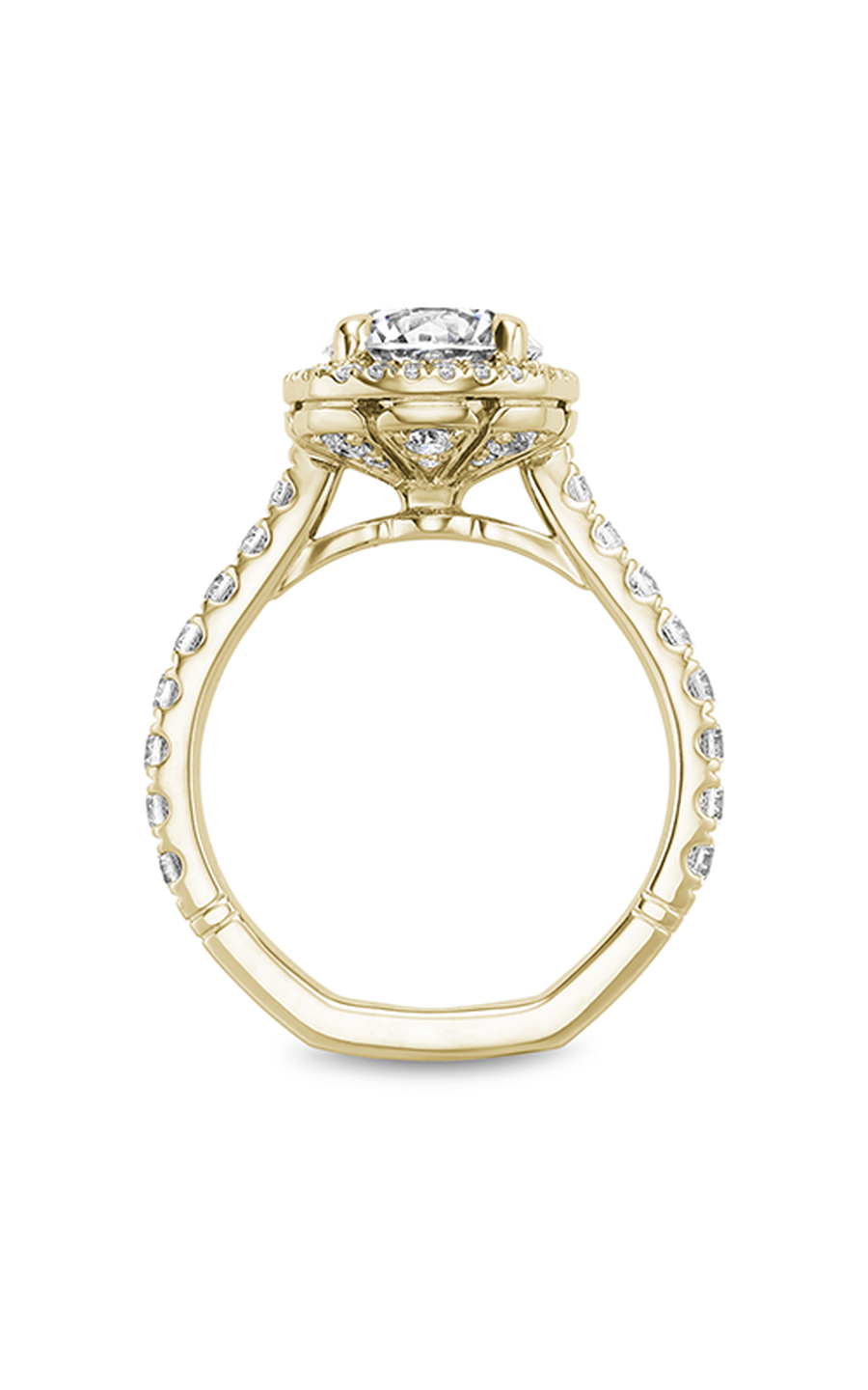 18K Yellow Gold Atelier Halo Round Engagement Ring