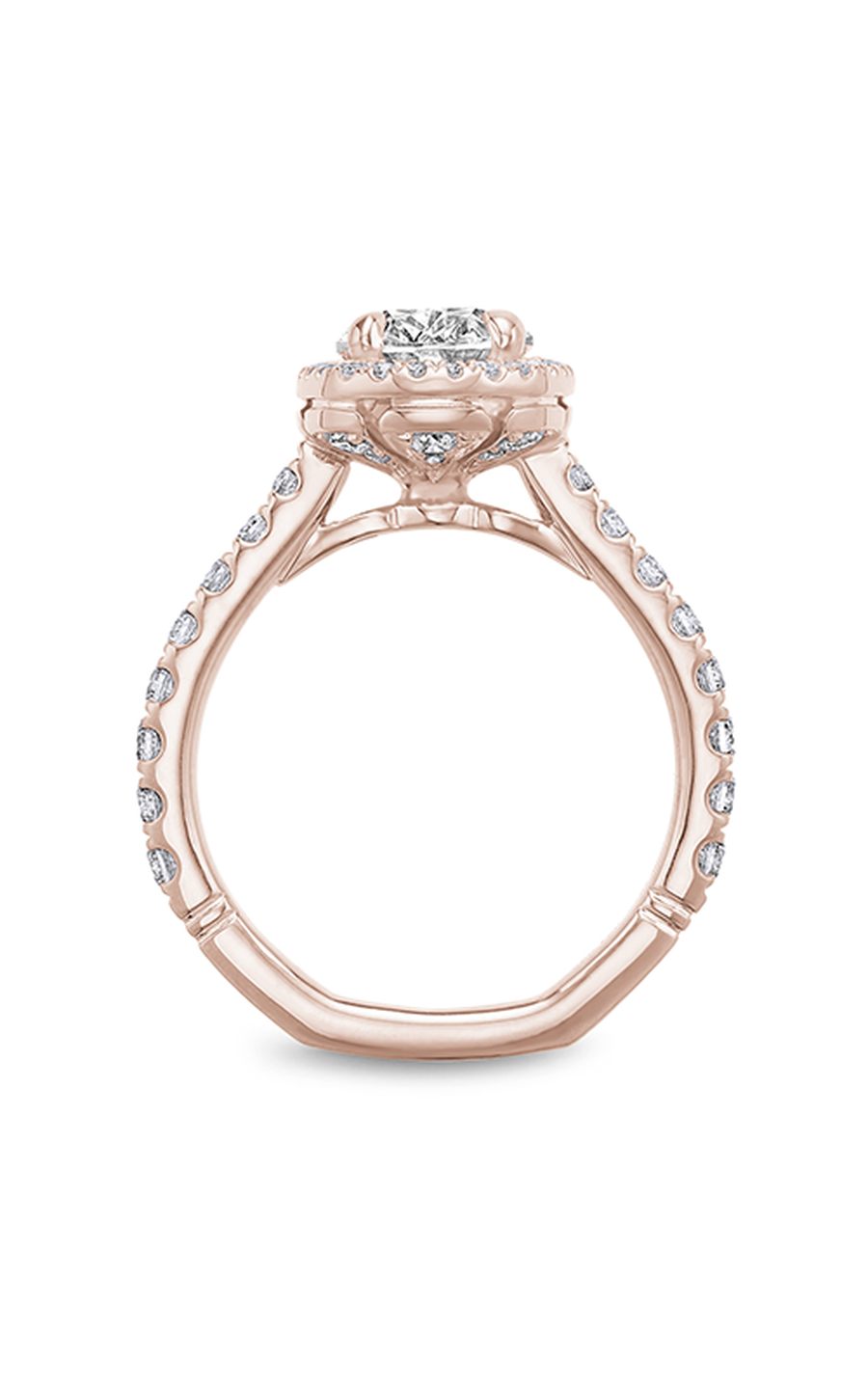 14K Rose Gold Atelier Halo Oval Engagement Ring