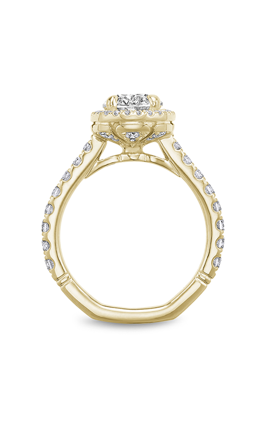 18K Yellow Gold Atelier Halo Oval Engagement Ring