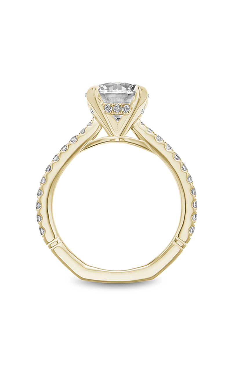 18K Yellow Gold Atelier Sidestone Round Engagement Ring