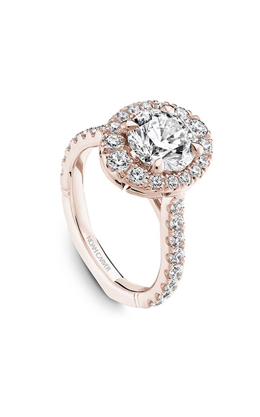 14K Rose Gold Atelier Halo Round Engagement Ring