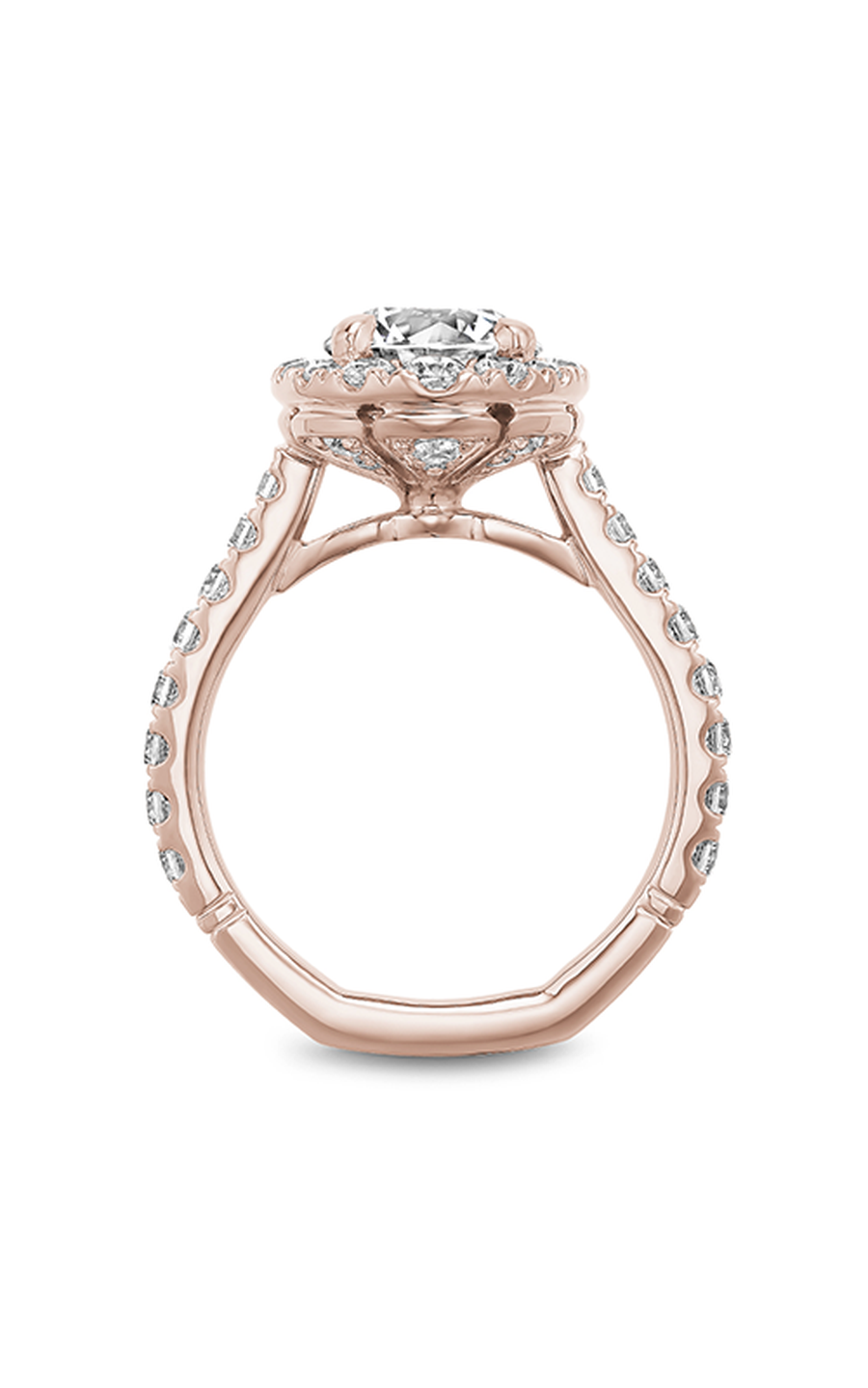 14K Rose Gold Atelier Halo Round Engagement Ring