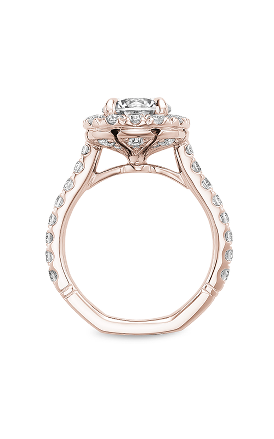 18K Rose Gold Atelier Halo Round Engagement Ring