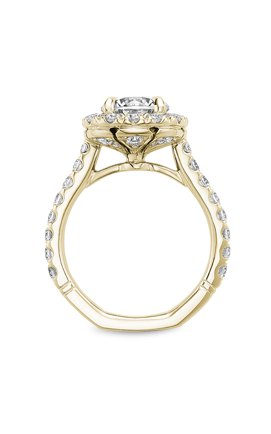 14K Yellow Gold Atelier Halo Round Engagement Ring
