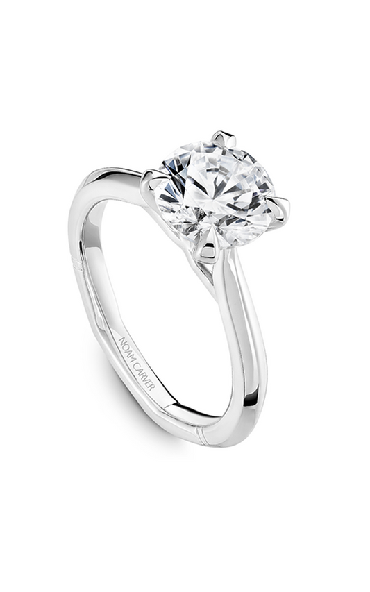 18K White Gold Atelier Solitaire Round Engagement Ring