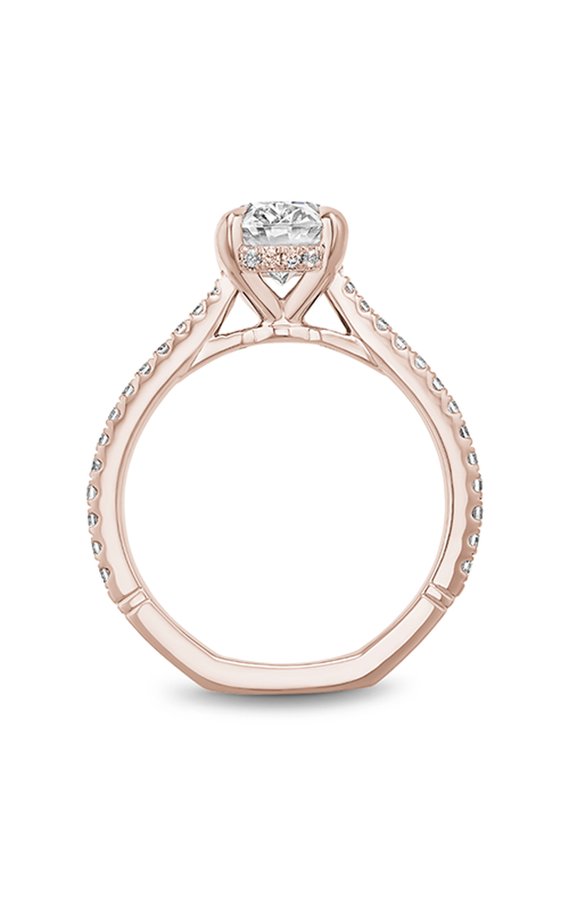 18K Rose Gold Atelier Sidestone Oval Engagement Ring