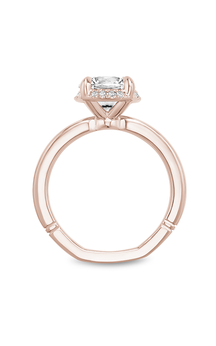 14K Rose Gold Atelier Halo Round Engagement Ring