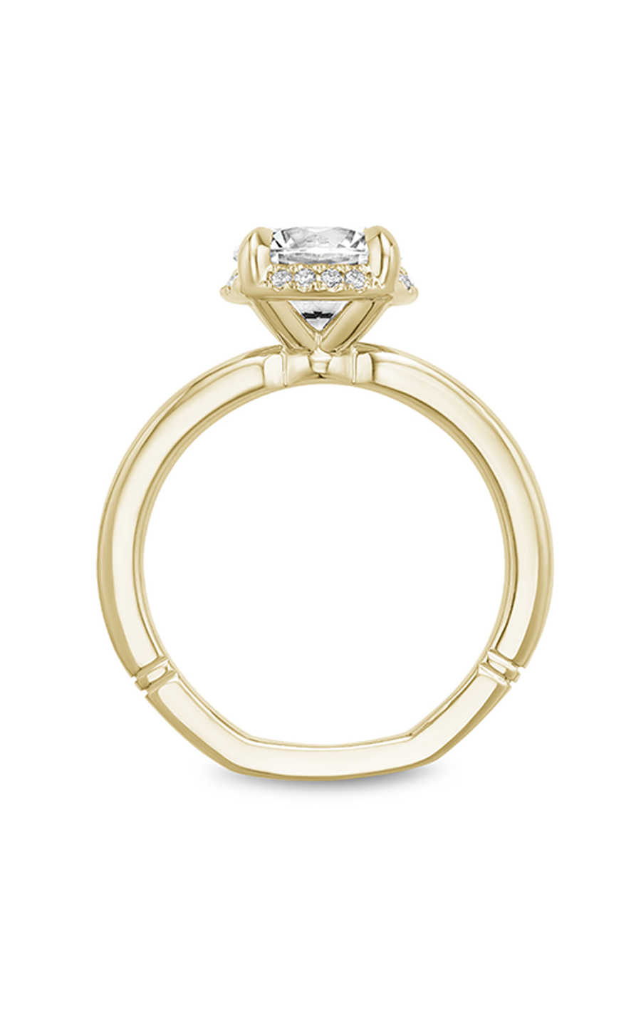 14K Yellow Gold Atelier Halo Round Engagement Ring
