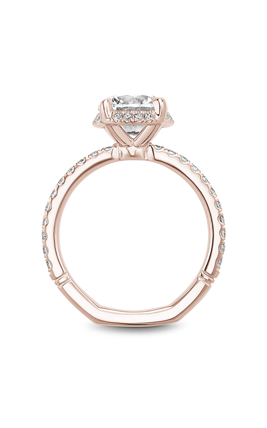 18K Rose Gold Atelier Halo Round Engagement Ring
