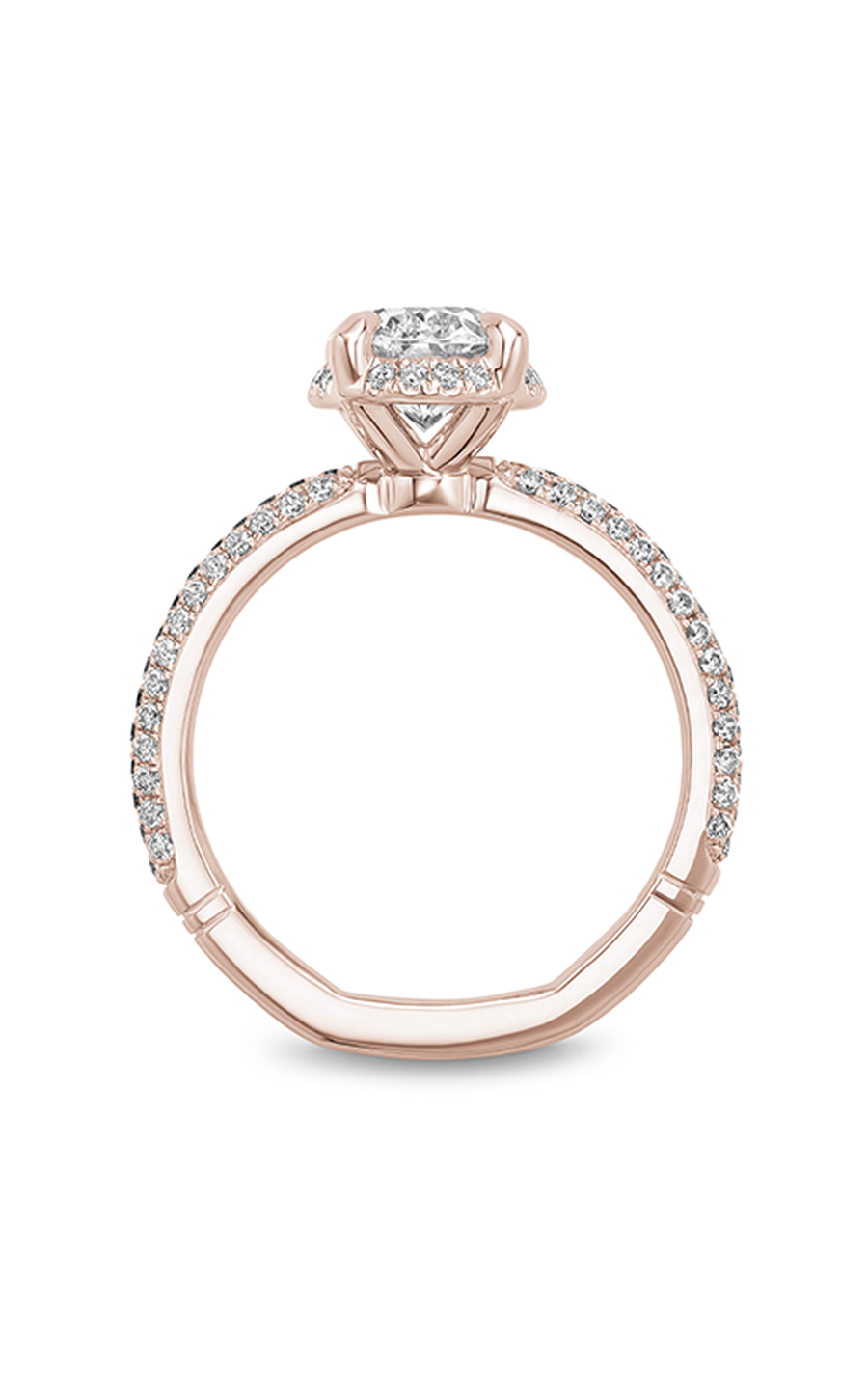 18K Rose Gold Atelier Halo Oval Engagement Ring
