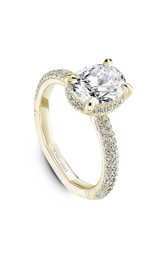 14K Yellow Gold Atelier Halo Oval Engagement Ring