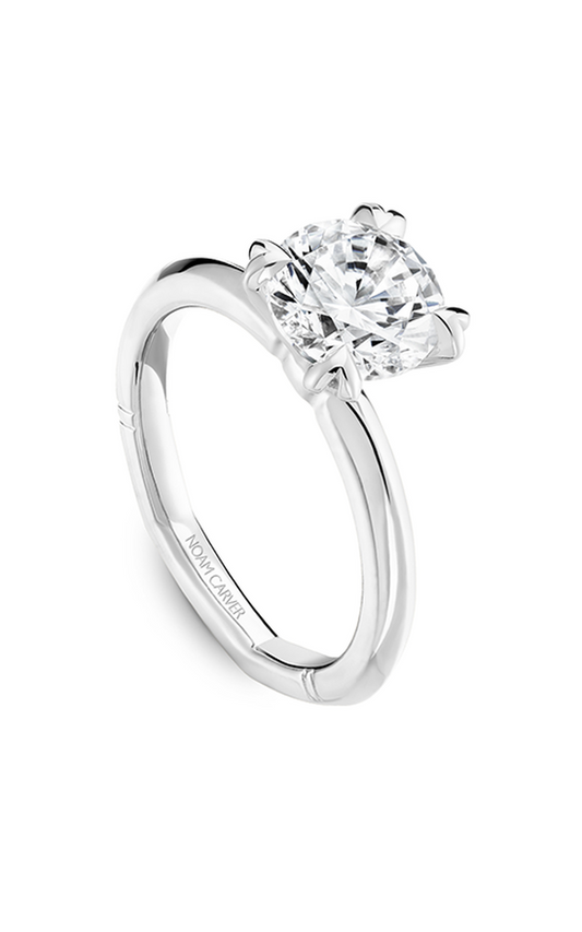 14K White Gold Atelier Solitaire Round Engagement Ring