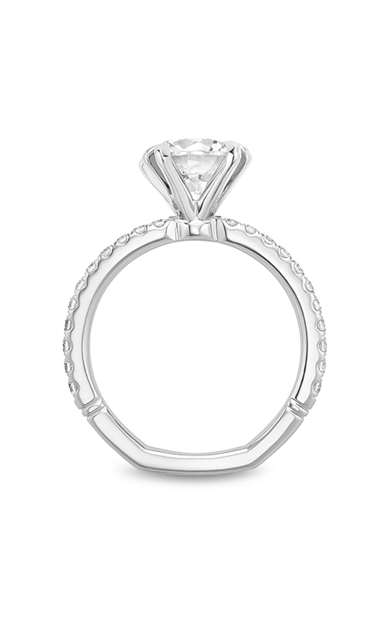 18K White Gold Atelier Sidestone Round Engagement Ring