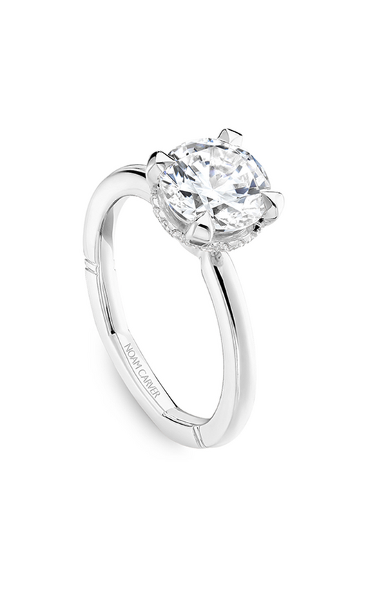 18K White Gold Atelier Solitaire Round Engagement Ring