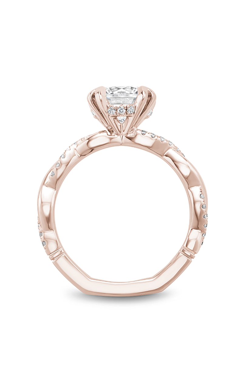 18K Rose Gold Atelier Sidestone Round Engagement Ring