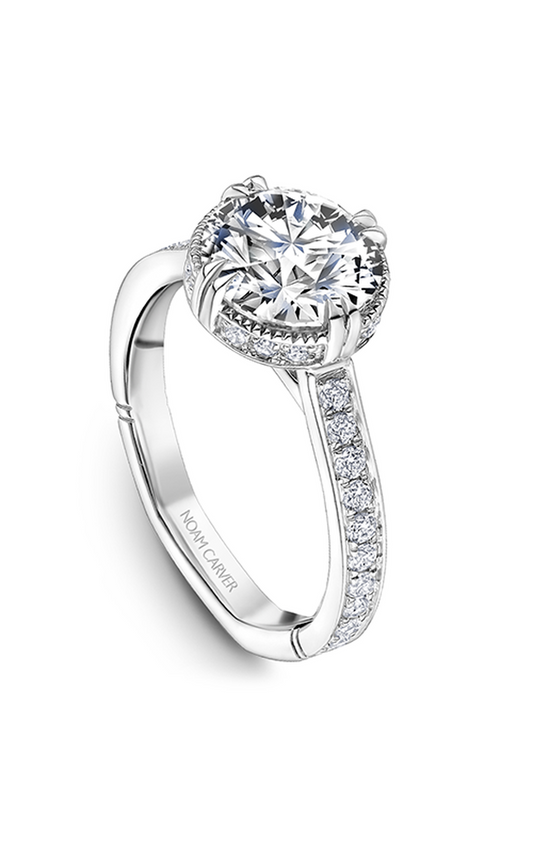Platinum Atelier Halo Round Engagement Ring