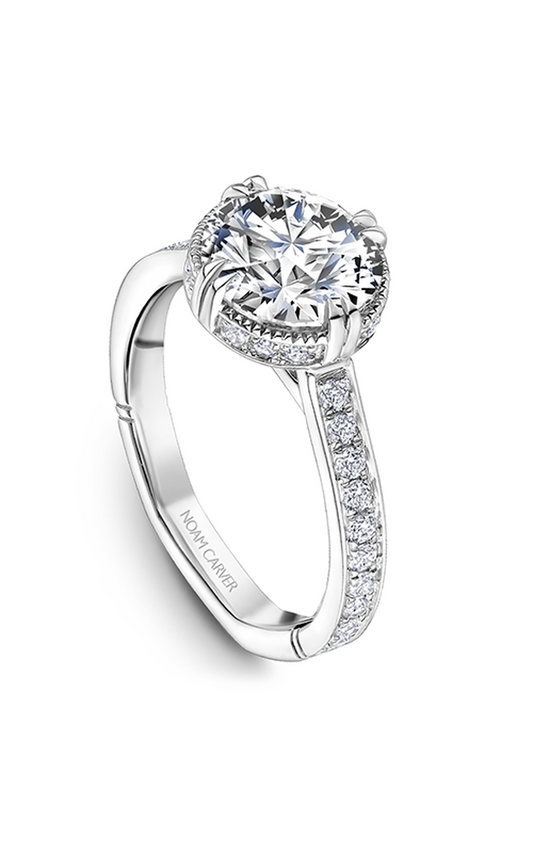 Platinum Atelier Halo Round Engagement Ring