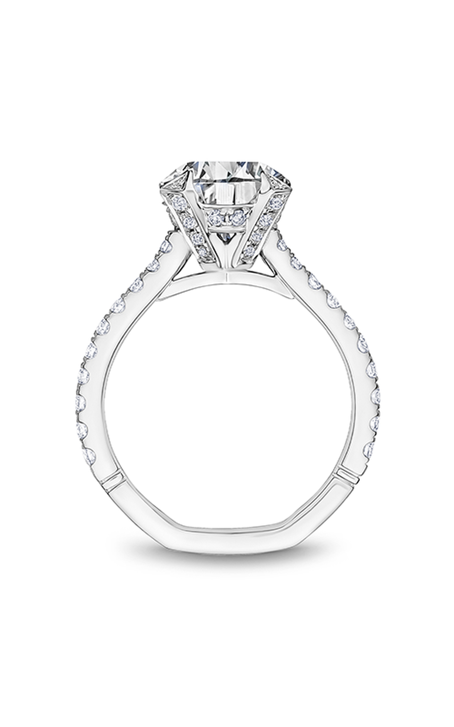 Platinum Atelier Sidestone Round Engagement Ring