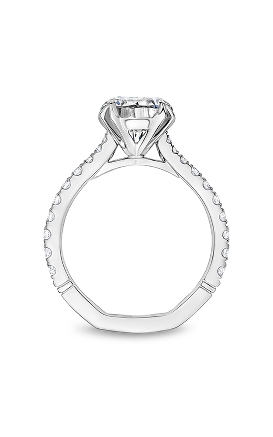 Platinum Atelier Sidestone Round Engagement Ring