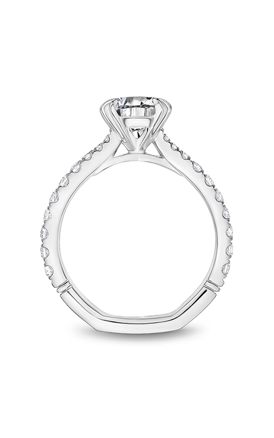 Platinum Atelier Sidestone Oval Engagement Ring