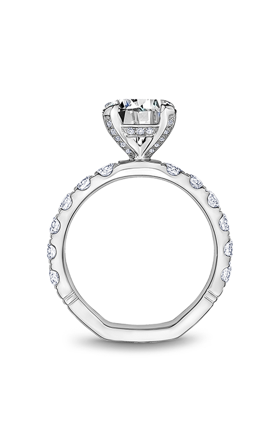 Platinum Atelier Sidestone Round Engagement Ring