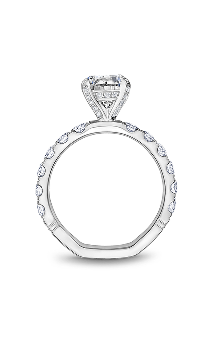 Platinum Atelier Sidestone Oval Engagement Ring