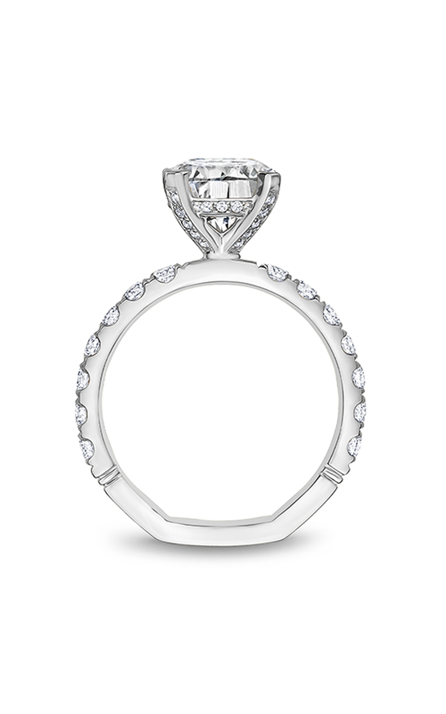 Platinum Atelier Sidestone Round Engagement Ring