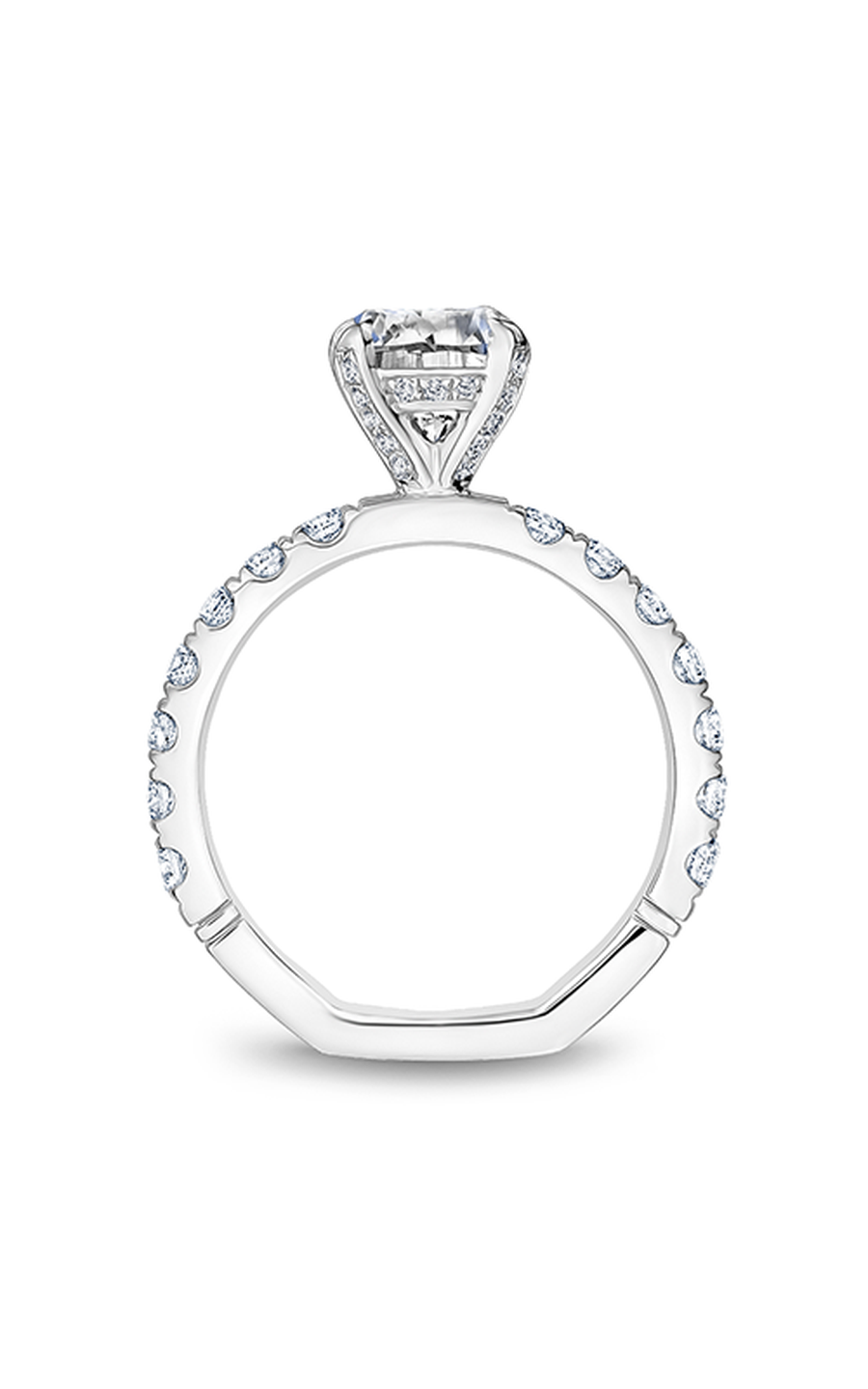 Platinum Atelier Sidestone Oval Engagement Ring