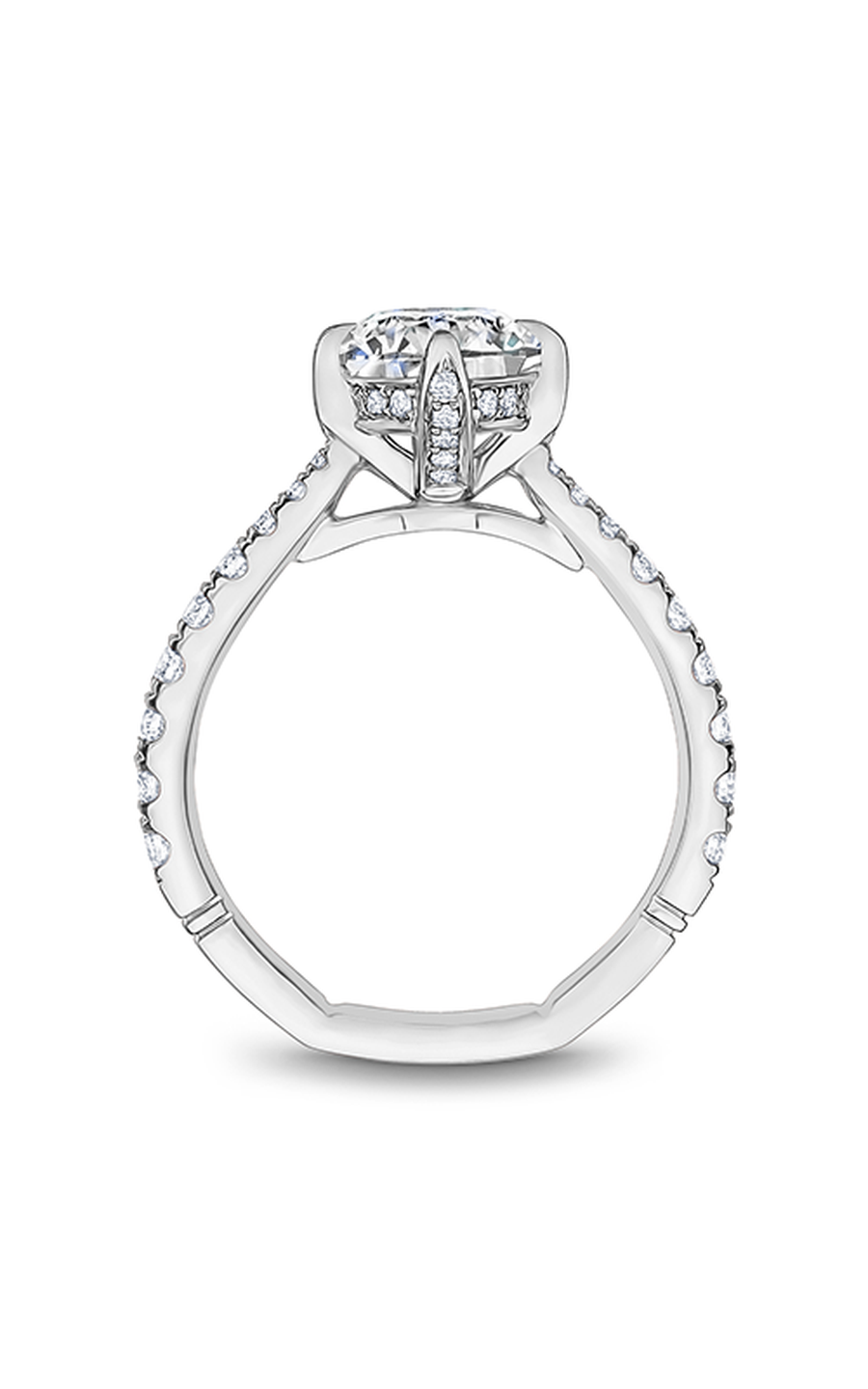 Platinum Atelier Sidestone Oval Engagement Ring