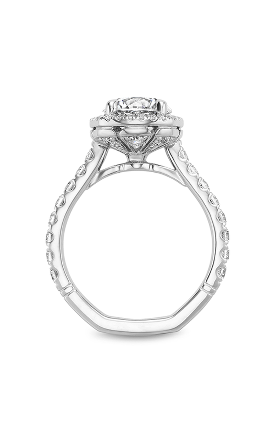 Platinum Atelier Halo Round Engagement Ring