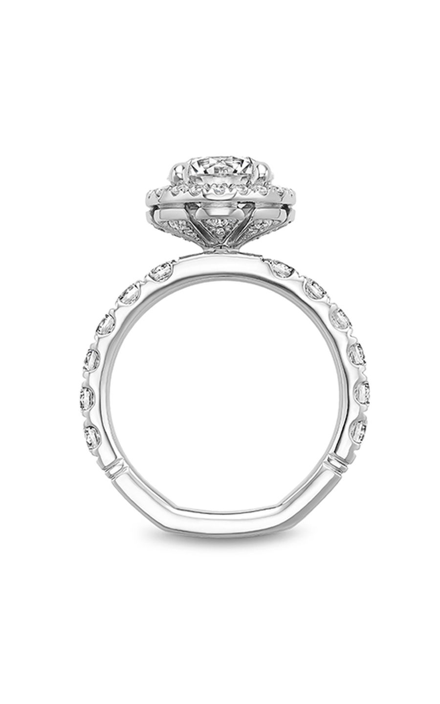 Platinum Atelier Halo Round Engagement Ring