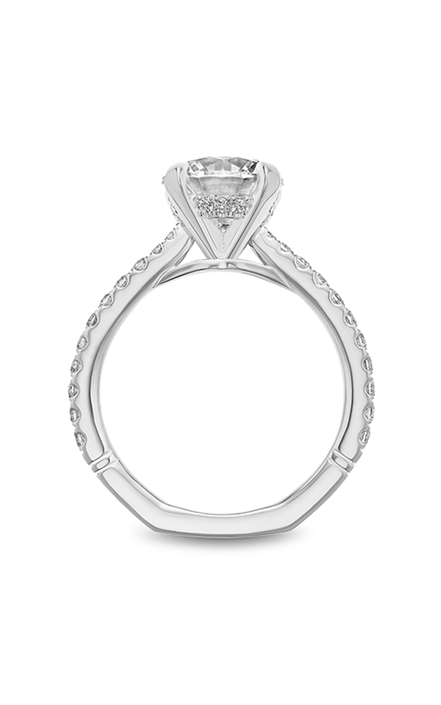 Platinum Atelier Sidestone Round Engagement Ring