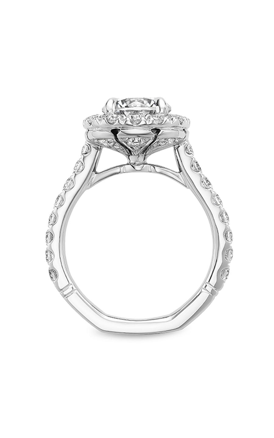 Platinum Atelier Halo Round Engagement Ring