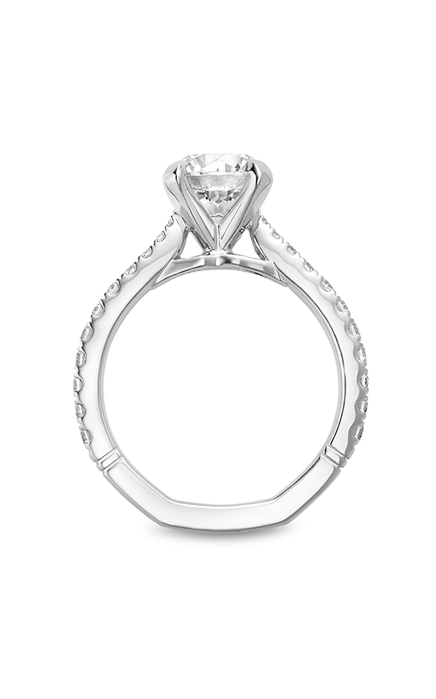 Platinum Atelier Sidestone Round Engagement Ring