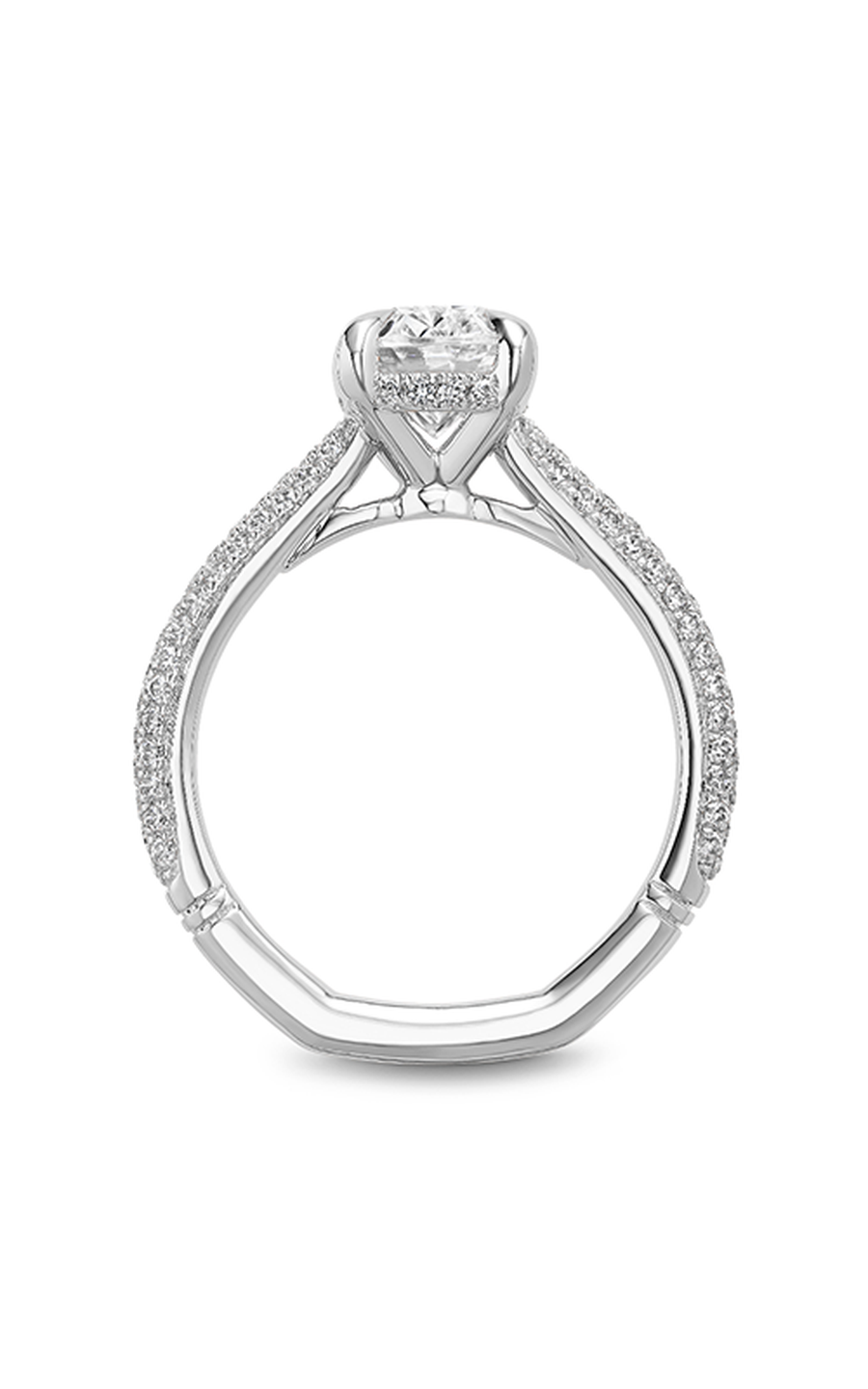 Platinum Atelier Sidestone Oval Engagement Ring
