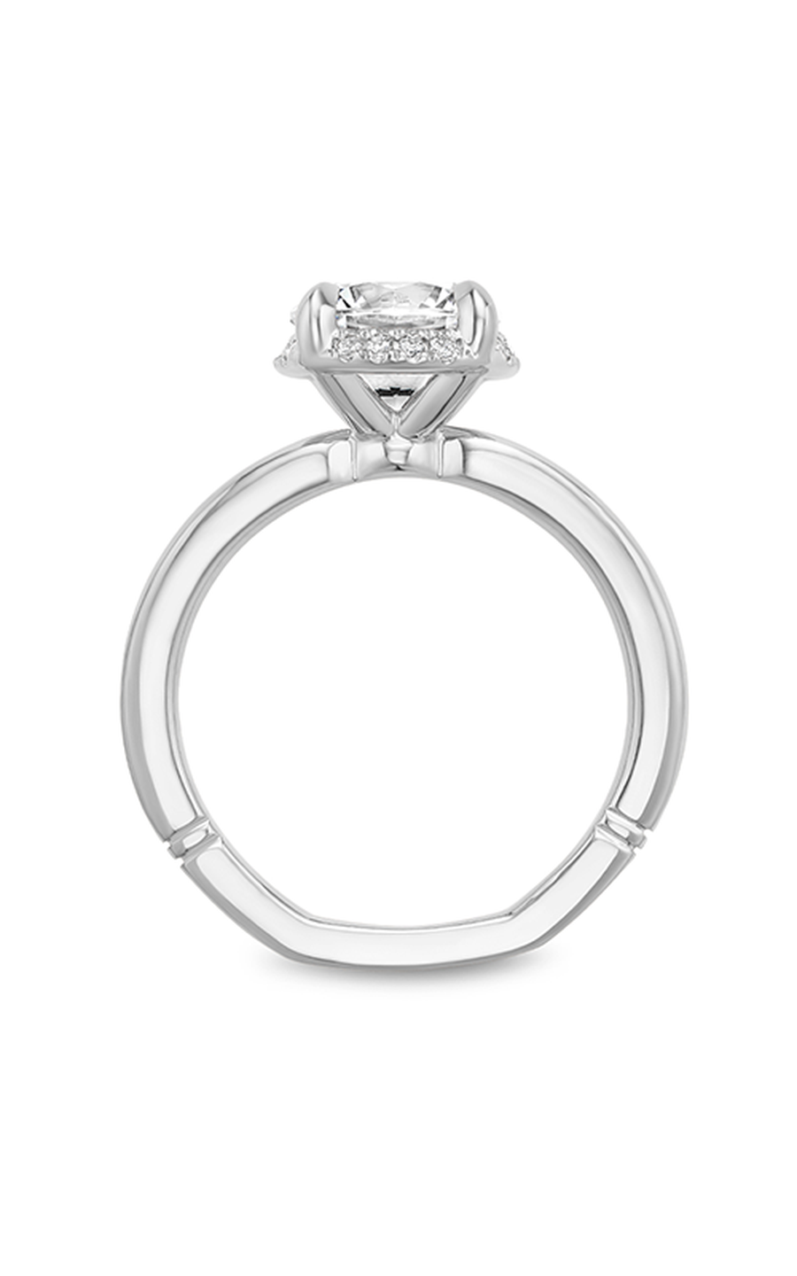 Platinum Atelier Halo Round Engagement Ring