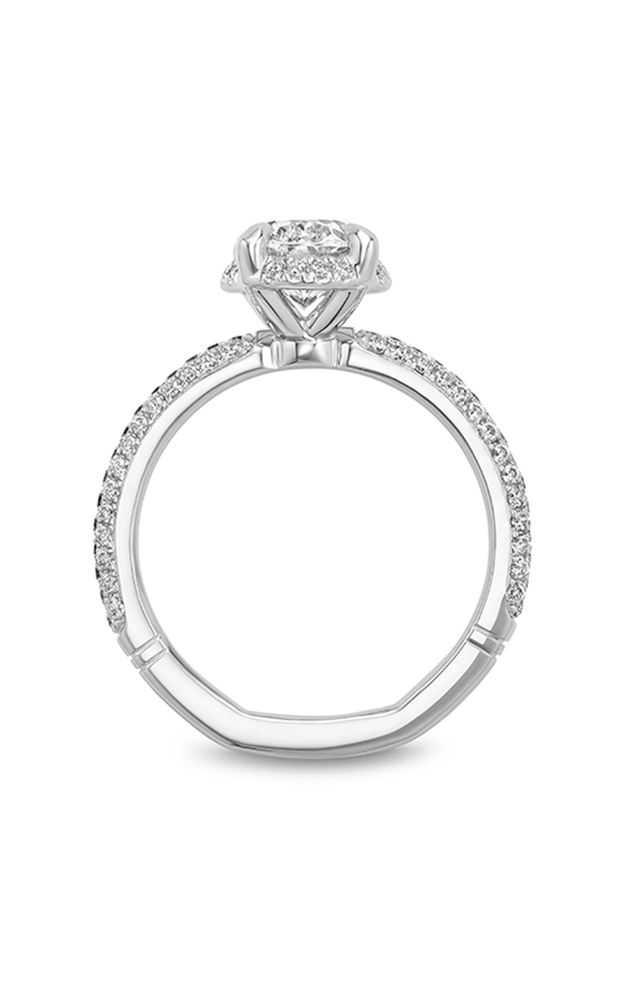 Platinum Atelier Halo Oval Engagement Ring