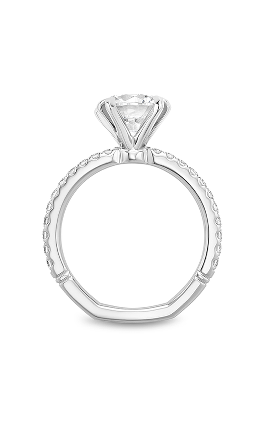 Platinum Atelier Sidestone Round Engagement Ring