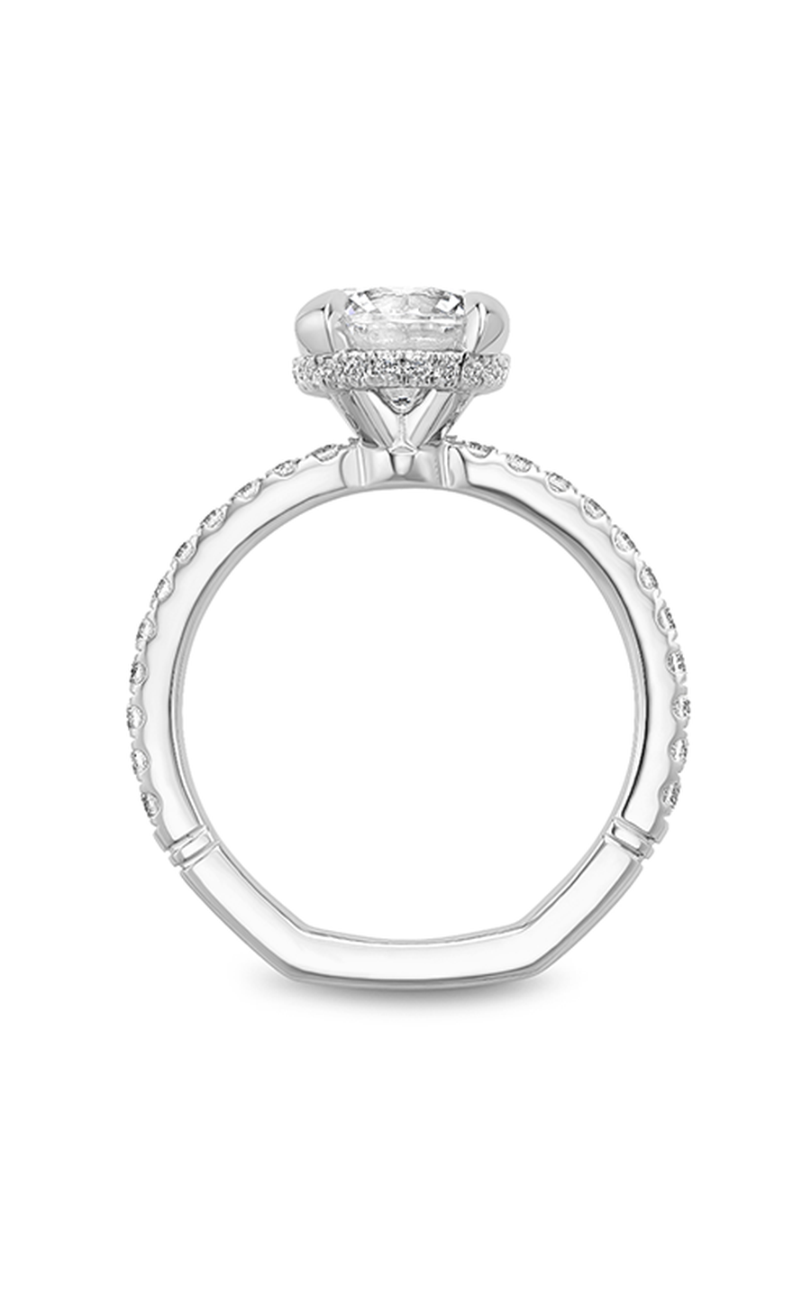 Platinum Atelier Sidestone Round Engagement Ring