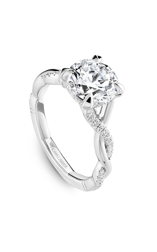Platinum Atelier Sidestone Round Engagement Ring
