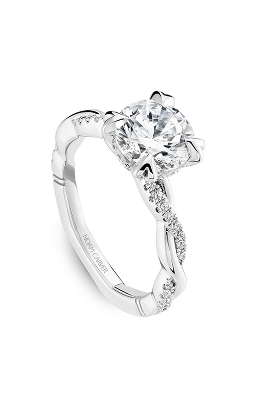 Platinum Atelier Sidestone Round Engagement Ring