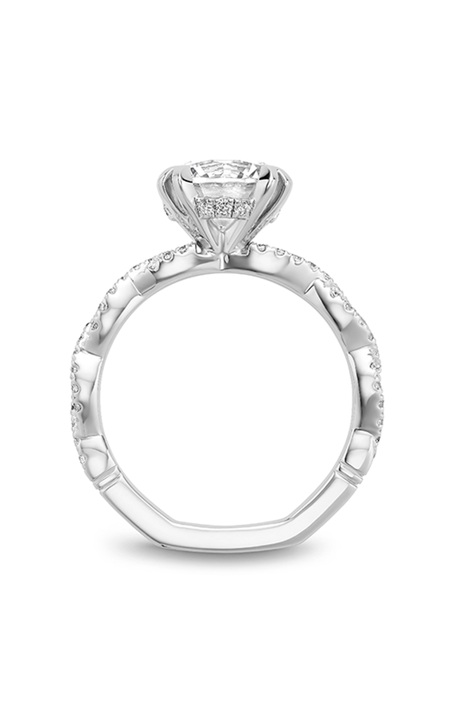Platinum Atelier Sidestone Round Engagement Ring
