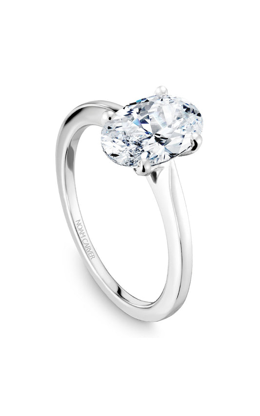 Platinum Solitaire Oval Engagement Ring