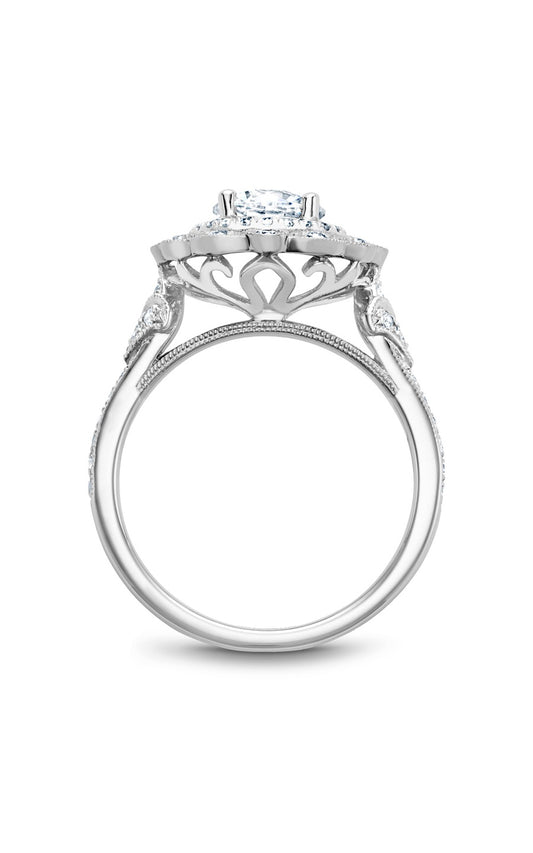 Platinum Halo Round Engagement Ring