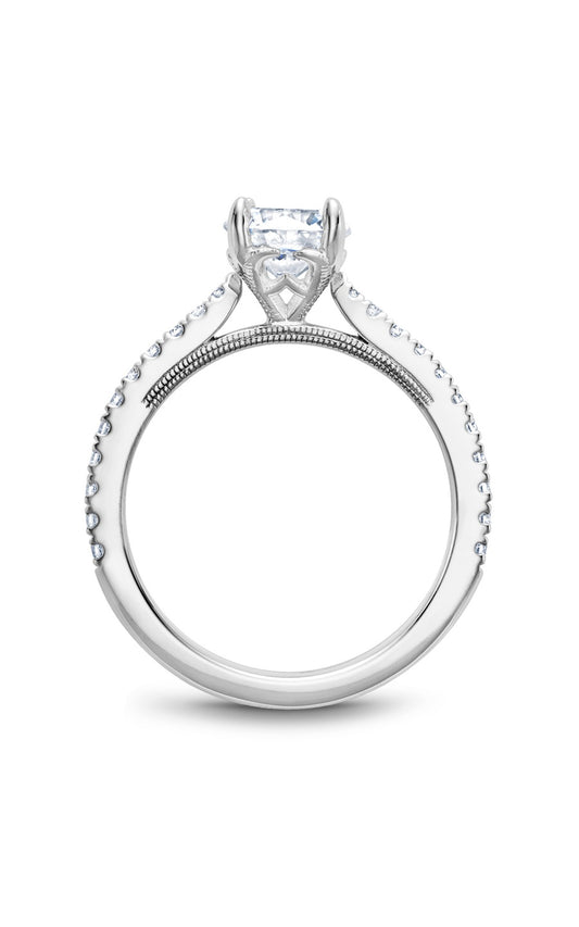 Platinum Sidestone Round Engagement Ring