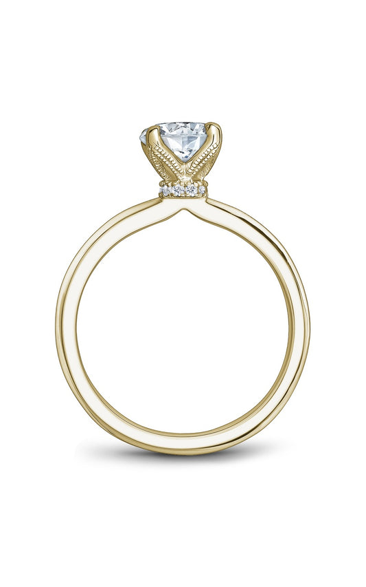 14K Yellow Gold Solitaire Round Engagement Ring
