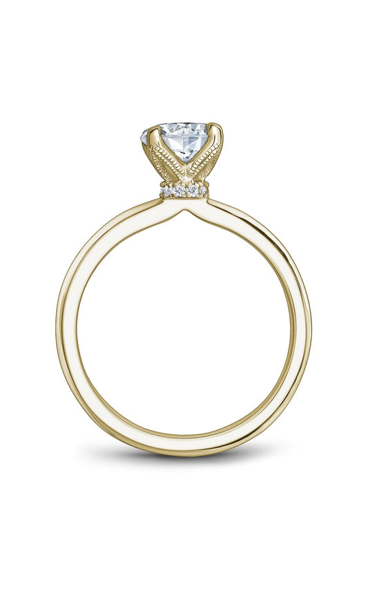 14K Yellow Gold Solitaire Round Engagement Ring