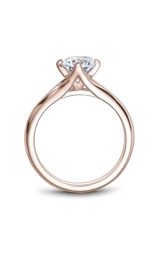 14K Rose Gold Solitaire Round Engagement Ring